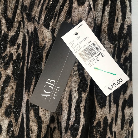 NWT-AGB Black Brown jersey career shift dress. - Picture 5 of 14